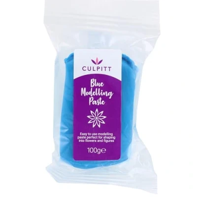 Image of Culpitt Modelling Paste, Blue, Sugarpaste, Gumpaste For Cake Decorating, Flowers, Animals, Figures, Models Sets Hard, 100g