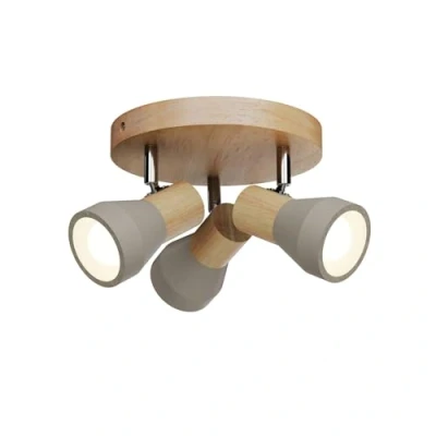 Image of Ceiling Light &#039;Filiz&#039; dimmable (Scandinavian) in Silver for e.g. Bedroom (3 Sources, E14) from Lindby floodlight, Spotlight