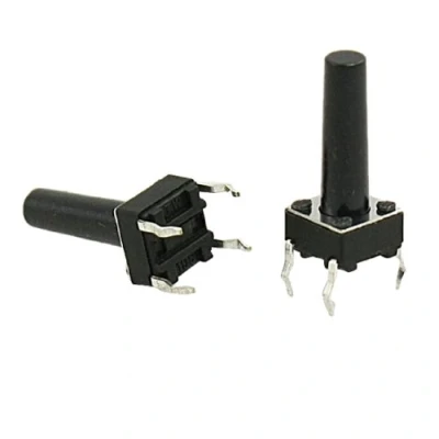 Image of Sourcingmap 100 Pcs 6 x 6mm 15mm PCB Momentary Tactile Tact Push Button Switch 4 Pin DIP