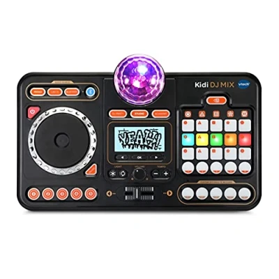 Image of VTech Kidi DJ Mix (Black), Toy Mixer for Kids with 15 Tracks and 4 Music Styles, Lights Effects, Educational Toy, Interactive Aged 6 Years +,10.4 x 35.8 24.3 cm