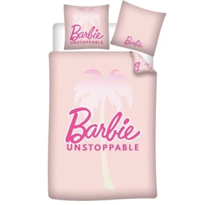 Image of Barbie Unstoppable Bedding Set, Pink, Duvet Cover 140 x 200 cm + Pillowcase 63 cm, Microfibre