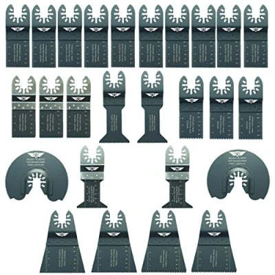 Image of 26 x TopsTools FAKA26A Fast Fit Mix Blades Compatible with Dewalt Stanley Black and Decker Bosch Fein (Non StarLock) Makita Milwaukee Hitachi Parkside Ryobi Worx Workzone Multitool Accessories