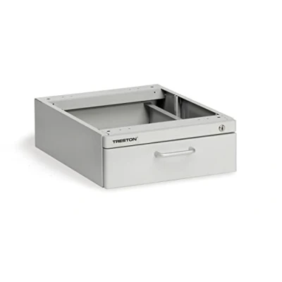 Image of Treston Steel Cabinet, Alloy, Light Grey, 1 Drawer 370 W x 460 D 135 H