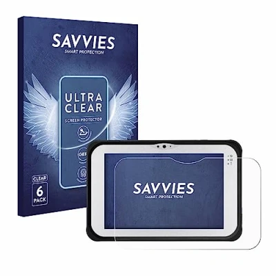 Image of Savvies 6 Pack Screen Protector compatible with Panasonic Toughpad FZ M1/ B2 Protection Film Clear