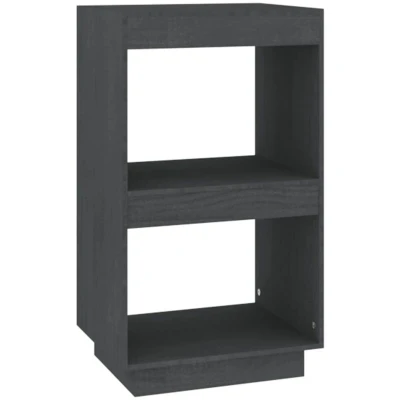Image of vidaXL Book Cabinet Grey 40x35x71 cm Solid Pinewood