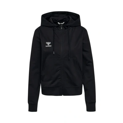 Image of hummel Women&#039;s Hmlgo 2.0 Zip Hoodie Woman Hooded Sweatshirt Black