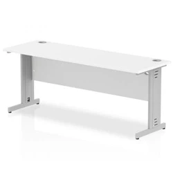 Image of Impulse 1800x600 White Silver Cable Leg