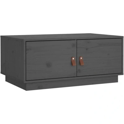 Image of vidaXL Coffee Table Grey 80x50x35 cm Solid Wood Pine