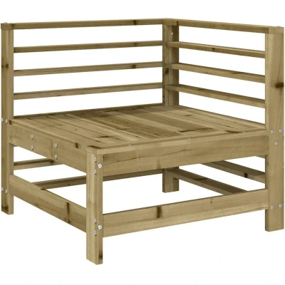 Image of vidaXL Garden Corner Sofa Impregnated Wood Pine