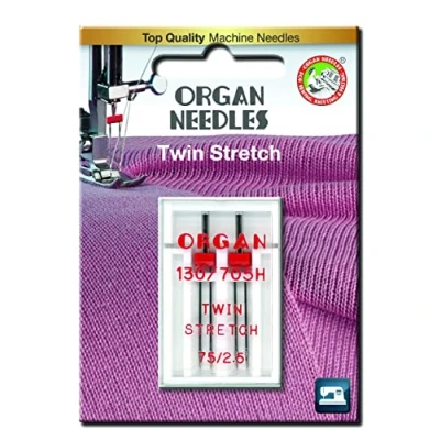 Image of Organ Sewing Machine Twin Needles STRETCH 75 / 2.5 FITS Brother, Singer.