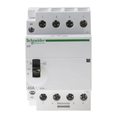 Image of Schneider Electric Code 22250 ¼ TZ A9 C21844 4S 40 A 220 240VAC Acti9 Installation for Modular 3606480096877