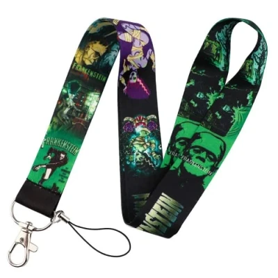 Image of Pinstant Frankenstein Monster Bride Classic Horror 17.7&quot; Neck Lanyard Keychain Holder ID Badge Mobile Phone Pin Strap