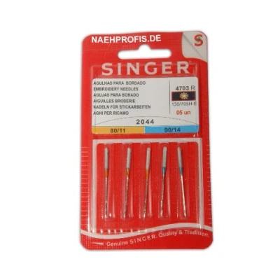 Image of SINGER Needles for Embroidery No. 2044 Type 130 / 705H E in Strength 80/11 and 90/14