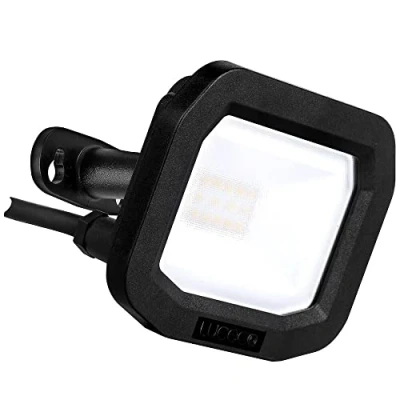 Image of Luceco Slimline Guardian LED Flood Light, 10 Watt, 3000K Colour Temperature, Black