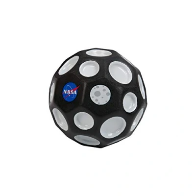 Image of Waboba NASA Moon Ball Bounces Out of This World Original Patented Design Craters Make Pop Sounds When It Hits the Ground Easy to Grip, Colour Black/Gray,Size: 6.5 x cm
