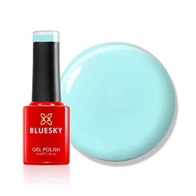 Image of Bluesky Gel Nail Polish, Pastel Dreams, Tawny Blue LPD20. Blue, Long Lasting, Chip Resistant, 5ml (Requires Drying Under UV or LED Lamp)