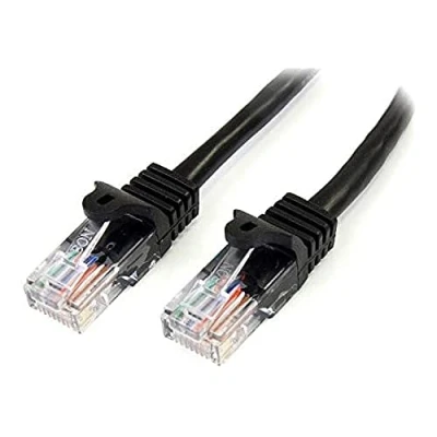 Image of StarTech.com 5m Black Cat5e Snagless RJ45 UTP Patch Cable 5 m Cord Ethernet Male to Cat 5e (45PAT5MBK)