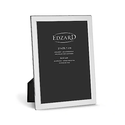 Image of Edzard photo frame Salerno for DIN A4 (8 x 12 in), silver plated, tarnish protected, picture certificates