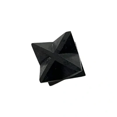 Image of VIE Small Merkaba Star, 2cm, Black Agate, Natural, One Size