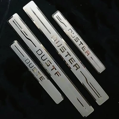 Image of 4pcs Car Door Sill Protector for Ren Ault Dacia Duster Threshold Scuff Plate Stainless Steel Stickers Styling Accessories,Silver