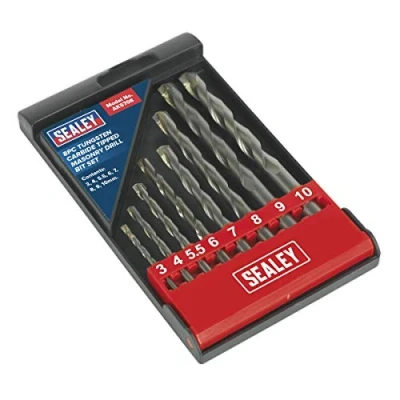 Image of Sealey Tungsten Carbide Tipped Masonry Drill Bit Set 8pc
