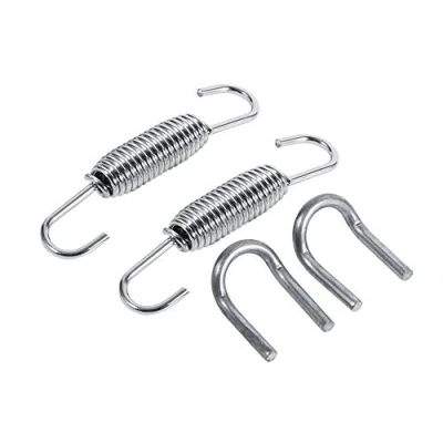 Image of Exhaust Pipe Spring 2pcs Motorcycle Stainless Steel System Fully Rotatable Mounting Springs
