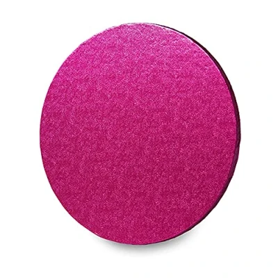 Image of Anniversary House 10 inch, Pack of 1, Individually Wrapped, Sturdy Fibre Cake Drum Round, D001, Board, Cerise Pink