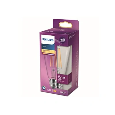 Image of Philips LED Premium Classic ST64 Light Bulb [E27 Edison Screw] 7W 60W Equivalent, Warm White (2700K)