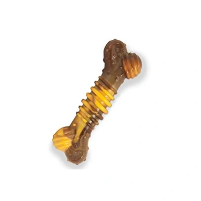 Image of Nylabone Extreme Tough Dog Chew Toy Bone, Durable, Cleans Teeth, Beef &amp; Cheese, Small, for Dogs Up to 11 kg