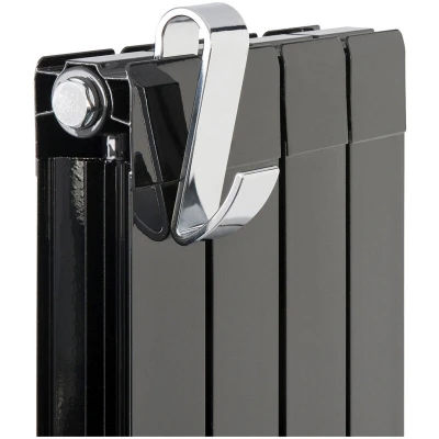 Image of Nuie ACC002 Modern Bathroom Magnatic Radiator Towel Hook Heating Accessory, 115mm x 30mm, Chrome