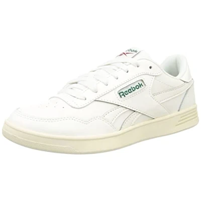 Image of Reebok Unisex Court Advance Sneakers, Chalk Drkgrn Flasrd, 3.5 UK