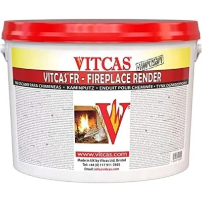Image of Vitacs 10kg Fireplace Render Smooth Consistency Easy to Apply High Temperature Resistance of up 1400C /2550F Used As a Base Coat for The Plaster Finish
