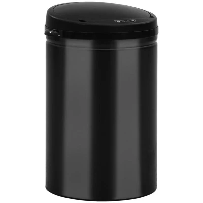 Image of vidaXL Automatic Sensor Dustbin 30 L Carbon Steel Black