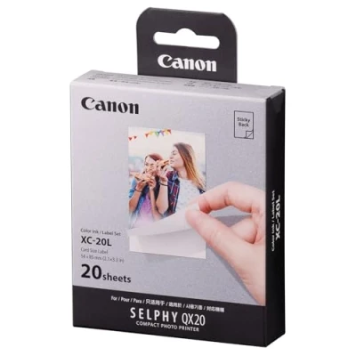 Image of Canon XC 20L Genuine Ink + Paper Set, for SELPHY Square QX20 20 Prints