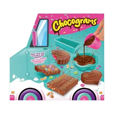 Image of Zap Chef Chocograms Create &amp; Customise Your Own Chocolate Bars Fun Maker Kit for Kids Includes Moulds, Message Boards, More