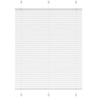 Image of vidaXL Pleated Blind White 105x150 cm Fabric Width 104.4 Polyester