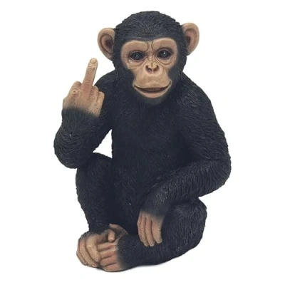 Image of The Leonardo Collection Cheeky Monkey Figurines Statues For Home Decor Ideal Ornaments Friendship Gifts Women &amp; Men Lovely Table Centerpiece Living Room Accessories
