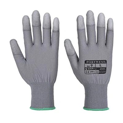 Image of Portwest PU Fingertip Glove Grey XL