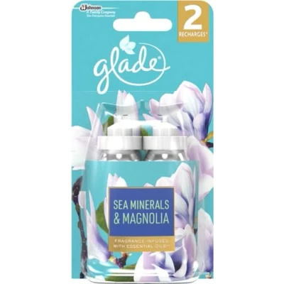 Image of Glade Elegance Sense Air Freshener Refill Spray Sea Minerals/Magnolia Duopack Pack of 2