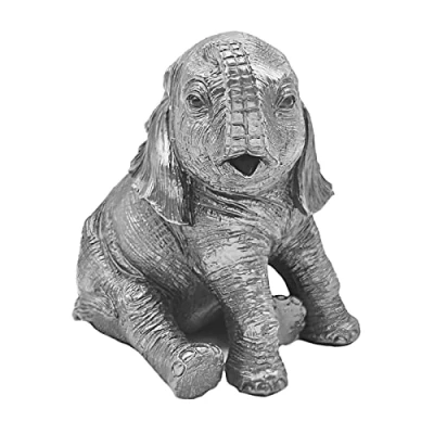 Image of The Leonardo Collection LP48923 Reflections Silver Elephant Ornament, Boxed