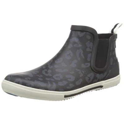 Image of Joules Women&#039;s Rainwell Ankle Boot, Black Bee Leopard, 3 UK