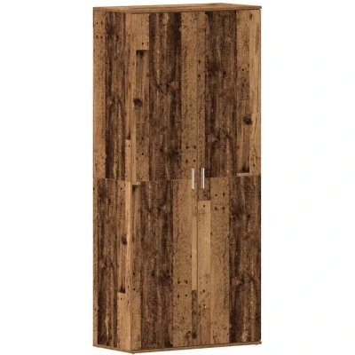 Image of vidaXL Shoe Cabinet Old Wood 80x39x180 cm Engineered