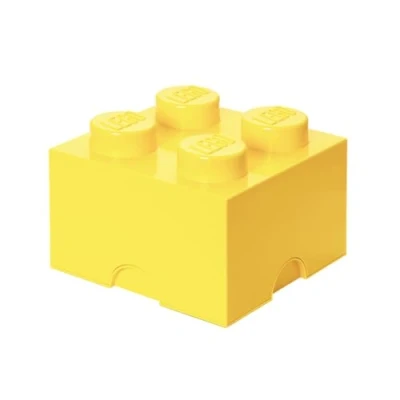 Image of LEGO Storage Brick 4 Knobs Aqua Stackable Plastic Box with Lid for Kids and Adults Ideal Desk Organizer Toy 5.6L Capacity