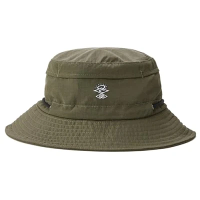 Image of RIP CURL Mens Searchers Tech Mid Brim Bucket Hat Olive S/M