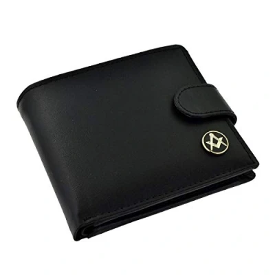 Image of GTR Prestige Giftware Black and Gold Masonic No G Design Leather Wallet