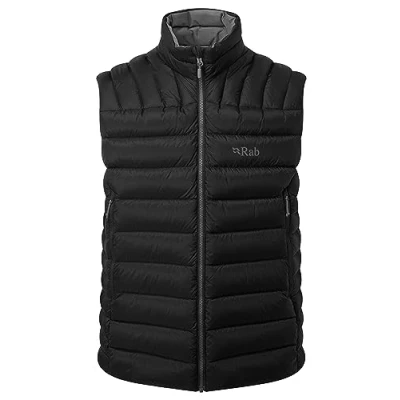 Image of Rab Men’s Electron Pro Vest Water Resistant Down Insulated for Trekking, Mountaineering, &amp; Casual Black Small