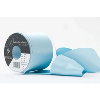 Image of Berisfords 70 mm Double Faced Polyester Satin Ribbon, Saxe