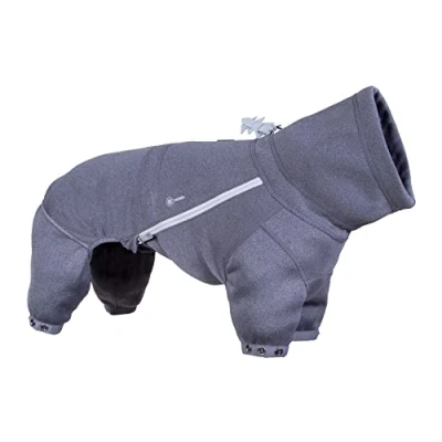 Image of Hurtta Midlayer Dog Overall, BlackBerry, 20M