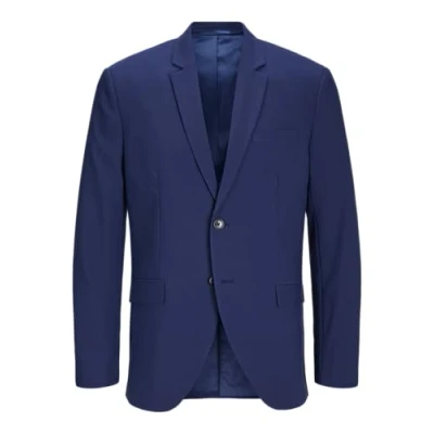 Image of JACK &amp; JONES Men&#039;s Jprbushwick Harry Blazer Suit Jacket, Medieval Blue/fit: Slim fit, 40R