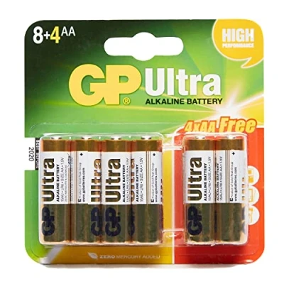 Image of Ultra Alkaline AA Batteries 8+4 Pack